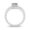 Enchanted Disney Ultimate Princess Celebration Tanzanite and 0.18 CT. T.W. Diamond Ring in Sterling Silver