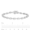 Thumbnail Image 3 of 3.00 CT. T.W. Baguette and Round Diamond Alternating Bracelet in 10K White Gold - 7.25"