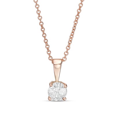 CT. Diamond Solitaire Pendant in 10K Rose Gold (I/I3