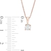 Thumbnail Image 2 of 0.38 CT. Diamond Solitaire Pendant in 10K Rose Gold (I/I3) - 18"