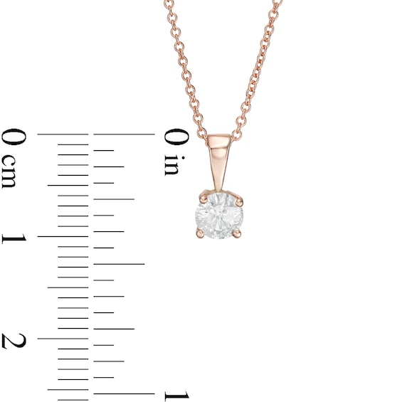 CT. Diamond Solitaire Pendant in 10K Rose Gold (I/I3