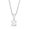 Thumbnail Image 1 of 0.45 CT. Diamond Solitaire Pendant in 10K White Gold (I/I3) - 18&quot;