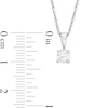 Thumbnail Image 3 of 0.45 CT. Diamond Solitaire Pendant in 10K White Gold (I/I3) - 18&quot;