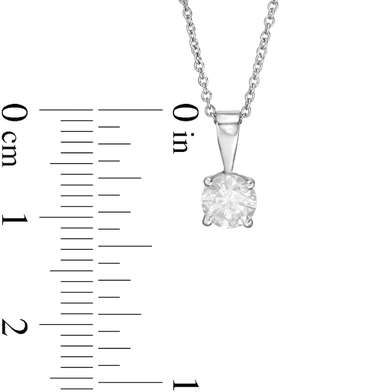 0.58 CT. Diamond Solitaire Pendant in 10K White Gold (I/I3)