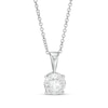 Thumbnail Image 1 of 1.23 CT. Diamond Solitaire Pendant in 10K White Gold (I/I3) - 18&quot;