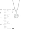 Thumbnail Image 3 of 1.23 CT. Diamond Solitaire Pendant in 10K White Gold (I/I3) - 18&quot;