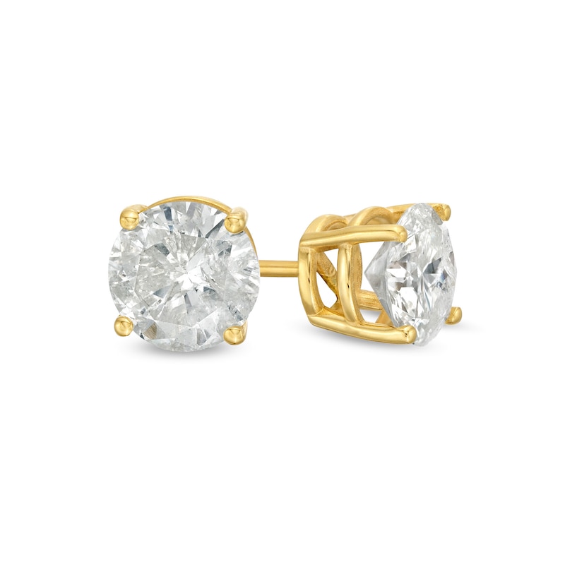 CT. T.W. Diamond Solitaire Stud Earrings in 10K Gold (I/I3)|Peoples Jewellers