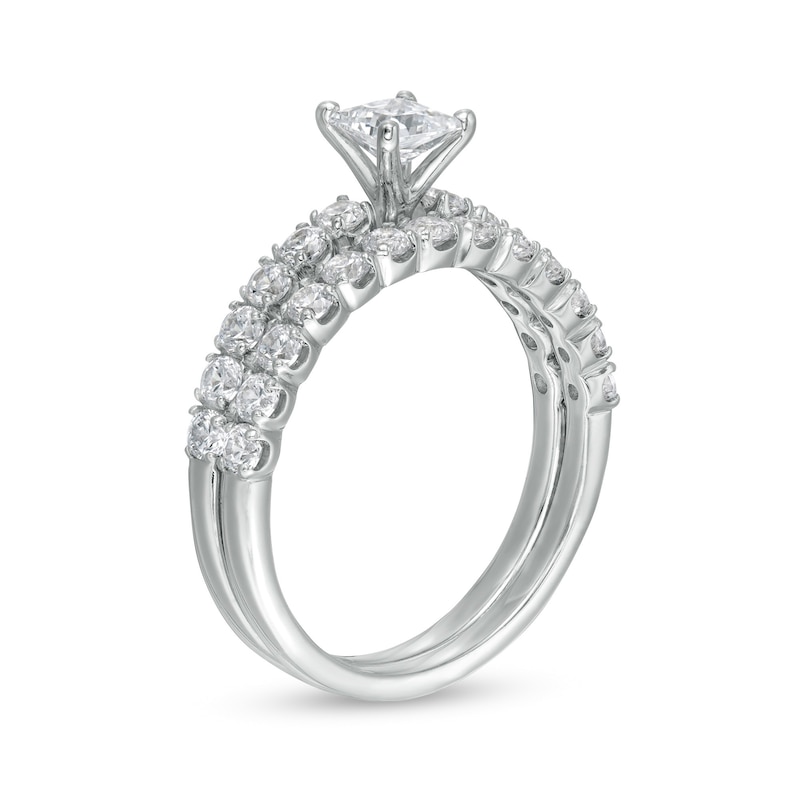 1.50 CT. T.W. Princess-Cut Diamond Bridal Set in 14K White Gold (I/I2)|Peoples Jewellers