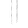 Thumbnail Image 2 of 3.6mm Diamond-Cut Curb Chain Necklace in Solid Sterling Silver  - 24"