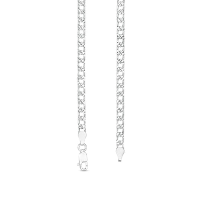 3.6mm Diamond-Cut Curb Chain Necklace in Solid Sterling Silver  - 24"