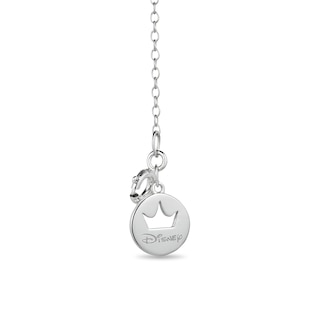 Enchanted Disney Ultimate Princess Celebration 0.085 CT. T.W. Diamond Tiara Necklace in Sterling Silver - 19"