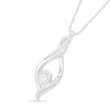 Thumbnail Image 1 of 0.145 CT. T.W. Composite Diamond Infinity Loop Pendant in Sterling Silver