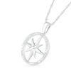 0.067 CT. T.W. Diamond Compass Pendant in Sterling Silver