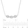 Thumbnail Image 3 of 0.95 CT. T.W. Oval Diamond Past Present Future® Twist Frame Necklace in 10K White Gold