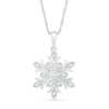 0.066 CT. T.W. Diamond Snowflake Pendant in Sterling Silver