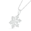 0.066 CT. T.W. Diamond Snowflake Pendant in Sterling Silver