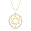 0.086 CT. T.W. Diamond Star of David Pendant in Sterling Silver with 14K Gold Plate