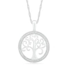 Thumbnail Image 0 of 0.11 CT. T.W. Diamond Tree of Life Pendant in Sterling Silver