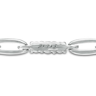 0.45 CT. T.W. Diamond Past Present Future® Link Bolo Bracelet in 10K White Gold -10.5"