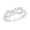 0.116 CT. T.W. Diamond Infinity Loop Ring in Sterling Silver