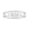 Thumbnail Image 1 of 0.085 CT. T.W. Diamond "MOM" Double Row Ring in Sterling Silver