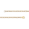 Emerald-Cut Garnet Solitaire and Paper Clip Chain "Y" Necklace in 10K Gold