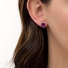 Thumbnail Image 1 of Emerald-Cut Amethyst Solitaire Stud Earrings in 10K Gold