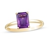 Thumbnail Image 0 of Emerald-Cut Amethyst Solitaire Ring in 10K Gold - Size 7