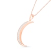 0.085 CT. T.W. Diamond Crescent Moon Pendant in 10K Rose Gold