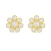 Thumbnail Image 1 of 0.085 CT. T.W. Composite Diamond Flower Stud Earrings in 10K Gold