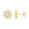 Thumbnail Image 3 of 0.085 CT. T.W. Composite Diamond Flower Stud Earrings in 10K Gold