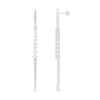 Thumbnail Image 2 of 0.29 CT. T.W. Diamond Linear Drop Earrings in 10K White Gold