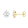 0.145 CT. T.W. Diamond Sunburst Stud Earrings in 10K Gold