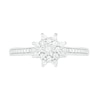 Thumbnail Image 1 of 0.145 CT. T.W. Diamond Sunburst Promise Ring in 10K White Gold