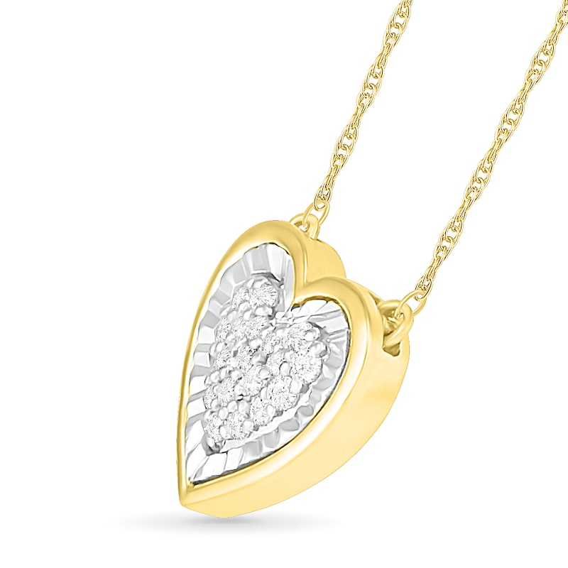 0.085 CT. T.W. Composite Diamond Heart Necklace in 10K Gold|Peoples Jewellers