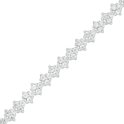 1.58 CT. T.W. Diamond Bracelet in 10K White Gold – 7.25"