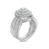 Thumbnail Image 2 of 1.23 CT. T.W. Composite Baguette and Round Diamond Double Frame Bridal Set in 10K White Gold