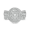 Thumbnail Image 3 of 1.23 CT. T.W. Composite Baguette and Round Diamond Double Frame Bridal Set in 10K White Gold