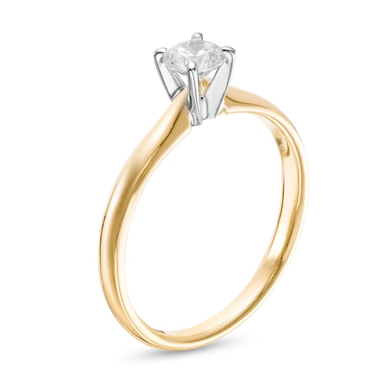 0.30 CT. Certified Diamond Solitaire Engagement Ring in 14K Gold (J/I1)