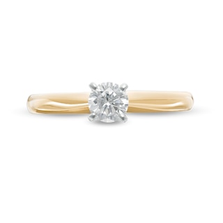 0.30 CT. Certified Diamond Solitaire Engagement Ring in 14K Gold (J/I1)