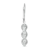 Thumbnail Image 2 of 0.95 CT. T.W. Oval Diamond Past Present Future® Twist Frame Drop Earrings in 10K White Gold