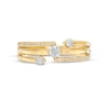 0.29 CT. T.W. Diamond Past Present Future® Multi-Row Ring in 10K Gold