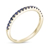 Thumbnail Image 2 of Blue Sapphire Petite Stackable Band in 10K Gold - Size 7