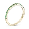 Emerald Petite Stackable Band in 10K Gold - Size 7