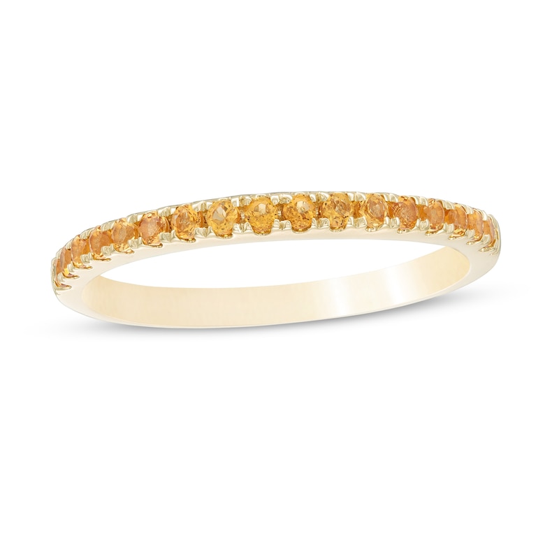 Citrine Petite Stackable Band in 10K Gold - Size 7|Peoples Jewellers