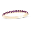 Thumbnail Image 0 of Amethyst Petite Stackable Band in 10K Gold - Size 7