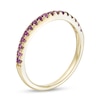 Thumbnail Image 2 of Amethyst Petite Stackable Band in 10K Gold - Size 7