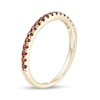 Thumbnail Image 2 of Garnet Petite Stackable Band in 10K Gold - Size 7