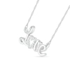 Thumbnail Image 1 of 0.04 CT. T.W. Diamond "Love" Heart Necklace in Sterling Silver