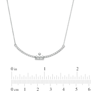 Peoples Private Collection 0.25 CT. T.W. Diamond Curved Bar Necklace in 10K White Gold